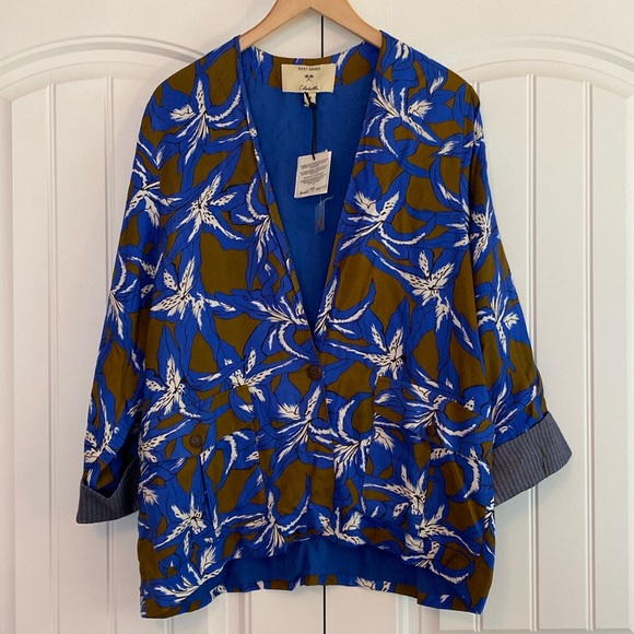 Cleobella Rocky Barnes NWT Women's Oversized Jacket Size M Floral‎ - Picture 1 of 12